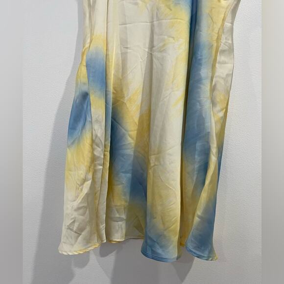Zara Tie-Dye Satin Effect Mini Dress Medium - Picture 9 of 11